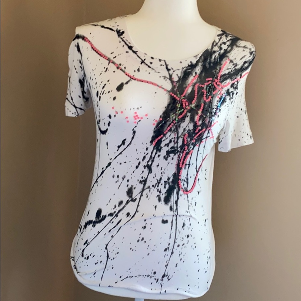 Soft stretchy embellished t-shirt